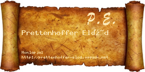 Prettenhoffer Előd névjegykártya
